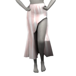 LHC Silky Dusty Pink Midi-Skirt