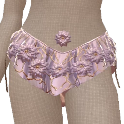 La Haute Couture Crystal Purple Gold Chain Short Skirt