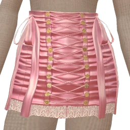 La Haute Couture Satin Lace-Up Corset Mini Skirt