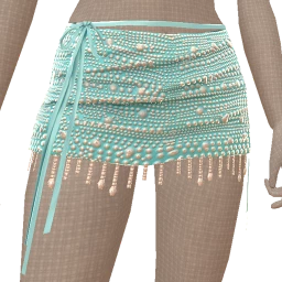 Mahiki Acqua Green Embroidered Skirt