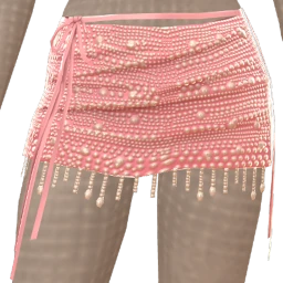 La Haute Couture Pink Crystal Mini Skirt