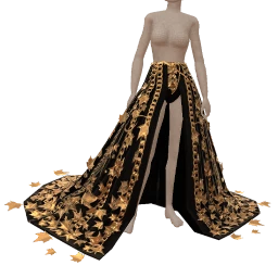 Ikon Elite Gold Leaf Couture Chain Gown Skirt