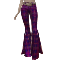 Ikon Elite Rose-Violet Metallic Tartan Ultra Flares