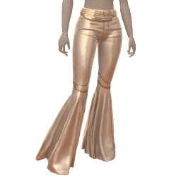 Ikon Elite Ultra-Flared Silver Chained Trousers