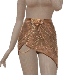 LHC Embellished Carved Bronze Skirt