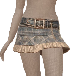 LHC Silver Plastic Tweed Frill Mini Skirt