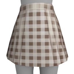 Prevail Plain Checkered Skirt