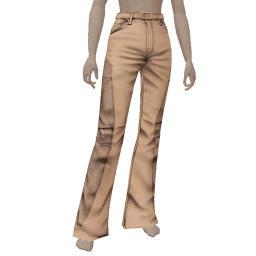 Foal Beige Side Panel Patchwork Jeans