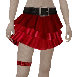 Foal Red Layered Skirt