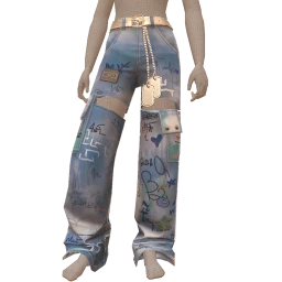 Drop Science Baggy Cut-Out Vandalised Jeans