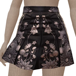 Ikon Elite Black Plush Velvet Mini Skirt