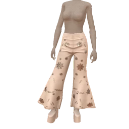 Ikon Elite Glittering Snowflake Ultra Flared White Culottes