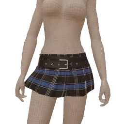 Delirious Blue Tartan Pleated Punk Skirt