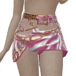 Cloud Nine Rose Prism Holographic Mini Skirt