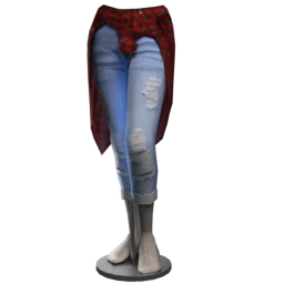 Foal Boyfriend Jeans with Tied Shirt - Red