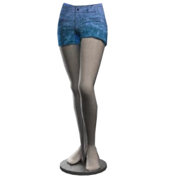 Swirl Pattern Denim Cutoffs