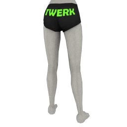 Front Row Twerk Booty Shorts- Spring Green