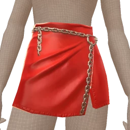 USAesthetics Red Plastic Wrap Skirt