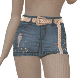 USAesthetics Denim And Diamonds Mini Skirt