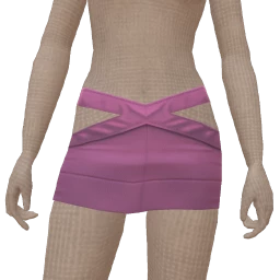 Cloud Nine Rose Violet Cut-Out Mini Skirt