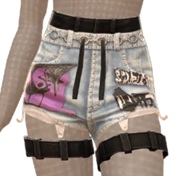 USAesthetics Stonewash Spirit Shorts