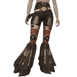 USAesthetics Western Enchantment Leather Flared Trousers