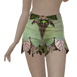 Cosmos Whimsical Fairy Green Leaves Shorts