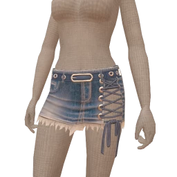 USAesthetics Mini Lace Up Denim Skirt