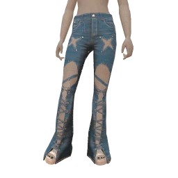 USAesthetics Denim Star Cut Out Lowrise Jeans