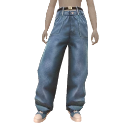 USAesthetics Suspended Belt Baggy Jeans