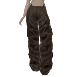 USAesthetics Black Gathered Wide Pants