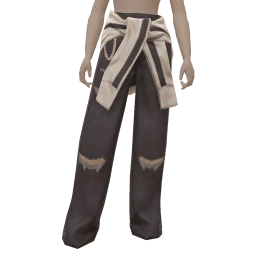 USAesthetics Baggy Jeans With Sweater Tied Around The Waist