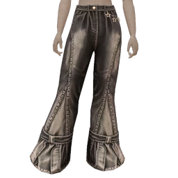 USAesthetics Flared Ash Grey Distressed Jeans