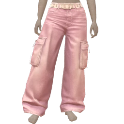 USAesthetics Pink Powder Cargo Jeans