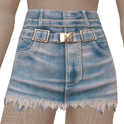 USAesthetics Blue Denim High Waisted Mini Skirt