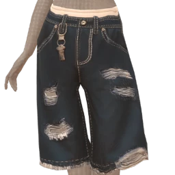 USAesthetics Dark Blue Denim With Contrast Stitching Cargos