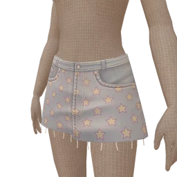 USAesthetics Denim Mini Star Skirt