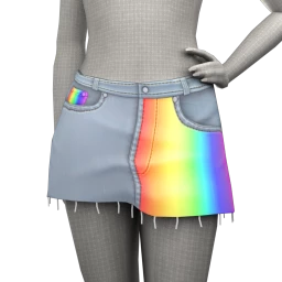 Cloud Nine Summer Rainbow Love Skirt