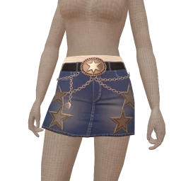 USAesthetics Retro Star Denim Skirt