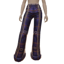 Ikon Elite Blue High Shine Leather Check Trousers