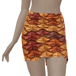 Cosmos Leather Leaf Skirt