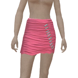 Cloud Nine Silver Stitches Mini Skirt