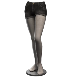 High Waist Black Denim Shorts