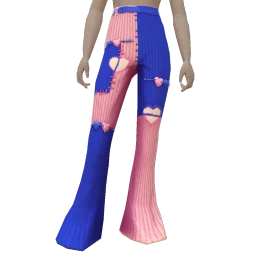 Yume Colour Block Chunky Knit Flares