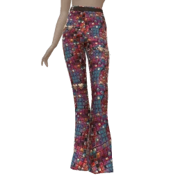 Cloud Nine Metallic Disco Tiles Flare Trousers