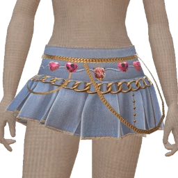 Yume Iconic Cyber Heart Chain Mini Skirt