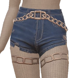 Yume Chainlink Denim Shorts