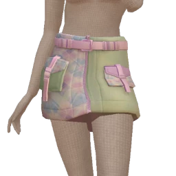 Yume Gingham Cargo Mini Skirt