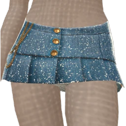 Yume Shimmer Denim Pleated Skirt