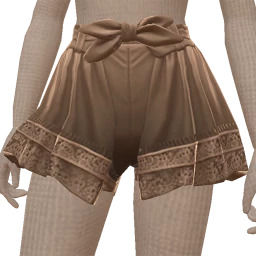 Yume Satin Lace Brown Shorts